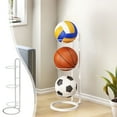 thumbnail image 2 of W-092 Three Layer Basketball Storage Rack Durable Iron Material Nail Free Installation For Organizing Balls #5x7Ye, 2 of 6