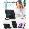 thumbnail image 5 of Case for iPad 10th Generation 10.9 inch for Kids Women Men with Screen Protector,360 Kickstand & Handle,Shoulder Strap,Heavy Duty Military Grade Shockproof iPad Case 10th Generation, 5 of 8