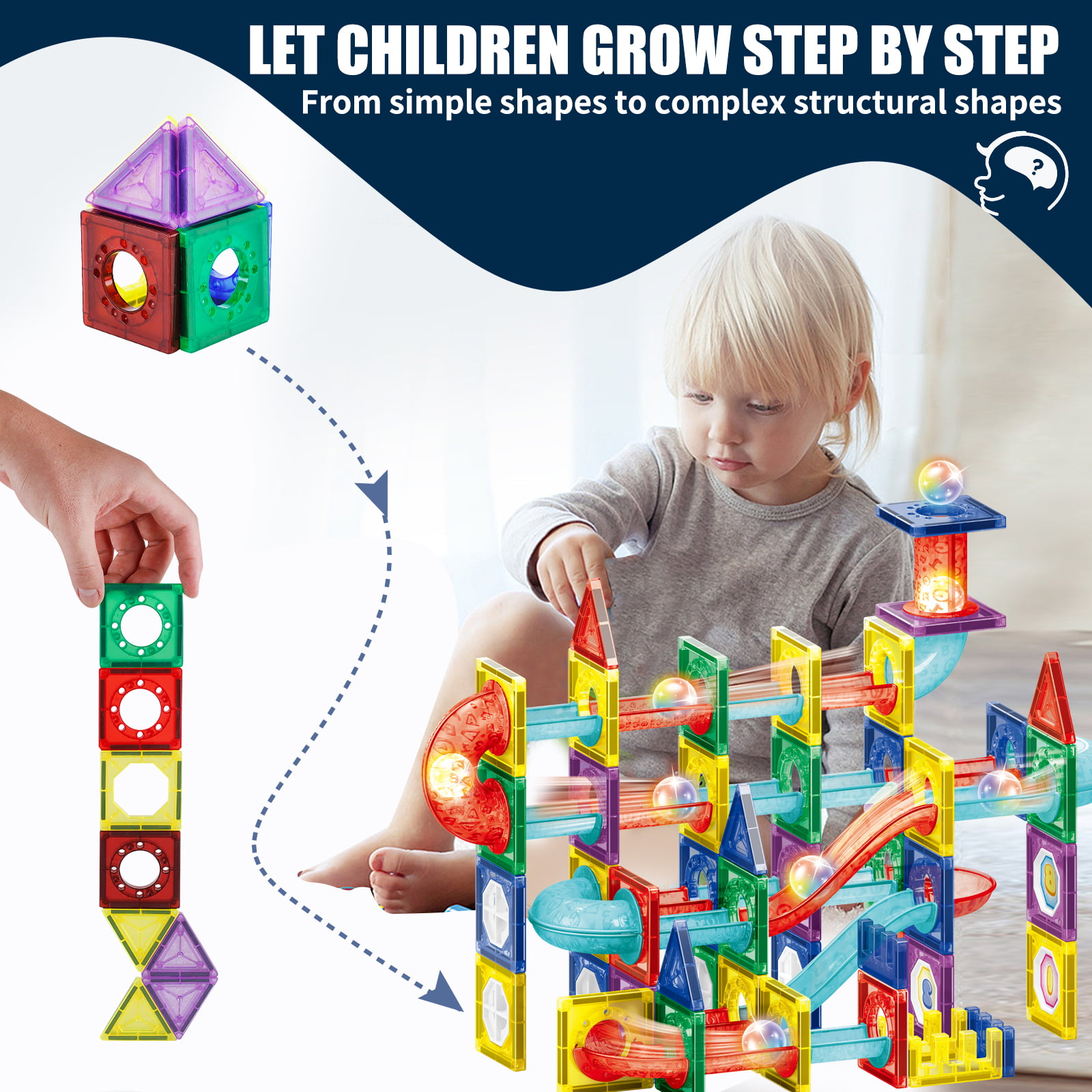 Magnetic Tiles Pipe Magnetic Blocks For Toddlers 3d Clear - Temu