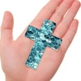 thumbnail image 3 of WIRESTER Set of 2 Aluminum Cross Hanging Ornaments for Christmas Tree Holidays Party Home Office Xmas Tree Decoration Gift - Mermaid Scales Blue Wave & Pink Mermaid Scales, 3 of 6
