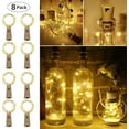 thumbnail image 1 of (con batería) 8PCS-blanco cálido-2m 20 luces con bolsa electrónica-cadena de luces de corcho Adepaton LKX-1738, 1 of 9