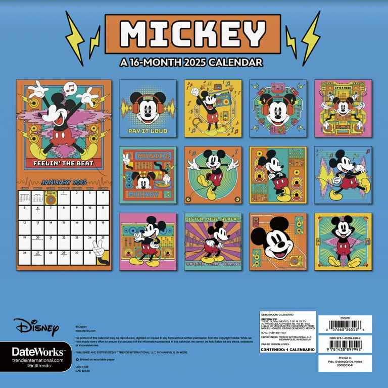 Trends International 2025 Disney Mickey Mouse Wall Calendar - Walmart.com trends-international-2025-disney-mickey-mouse-wall-calendar-walmart-com