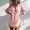 *Pink, variant on Women's Long Sleeve Button Notch Collar Shirt with Pockets ,Loose Fit Casual Blouse Khaki,Womens Plus XXL