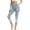 Blue, variant on Drovellove Women's Plus Size High Waisted Yoga Capris with Pockets - Slim Fit Casual Cropped Pants for Workout, Running
