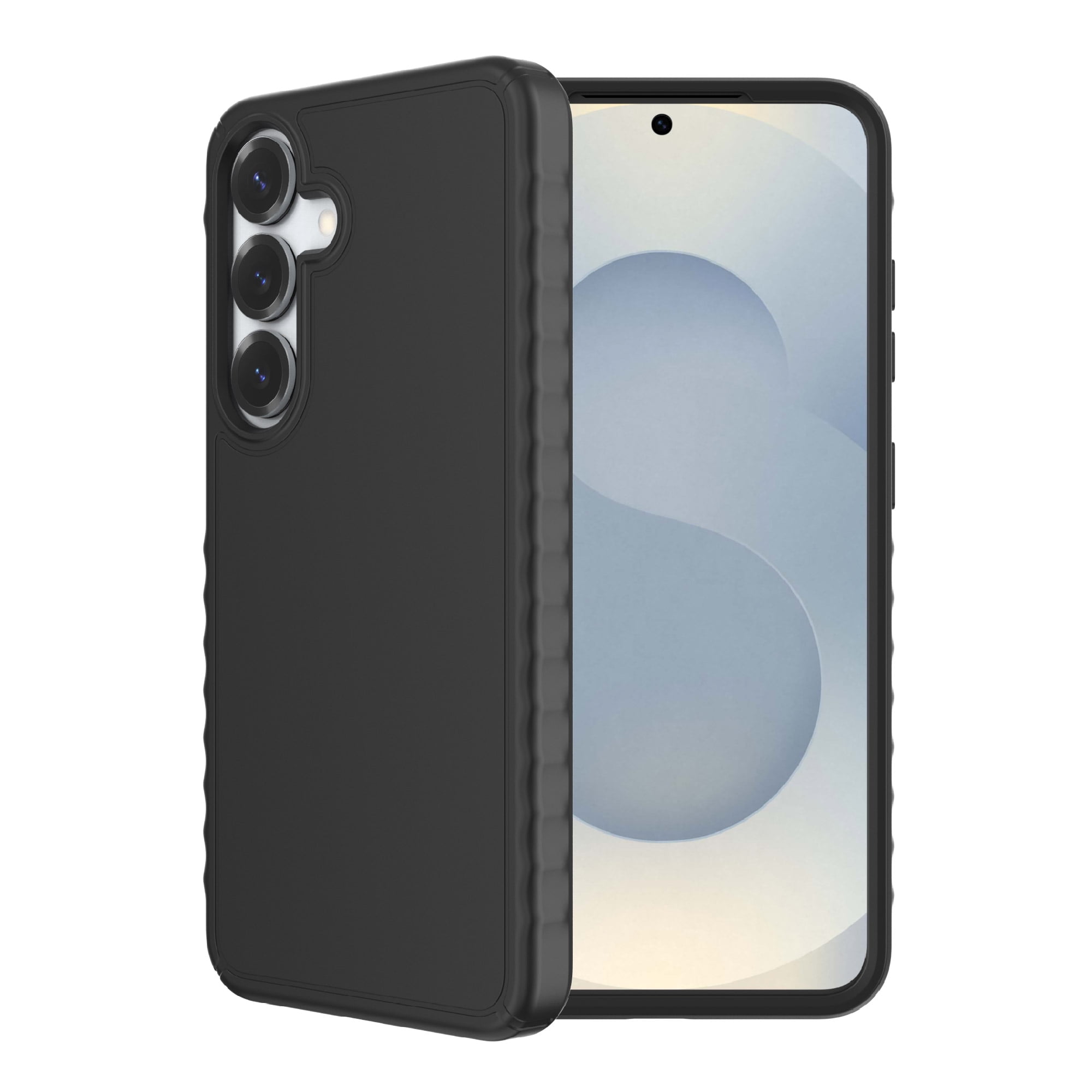 Étui protecteur en gel avec protège-coins pour Samsung Galaxy S25 / S24, noir d’onn. Testé contre les chutes de 2,44 m/8 pi