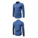 thumbnail image 1 of Camisa semiabierta para hombre ropa informal para hombre transpirable tacto suave ergonómico corte 3D para uso diario ANGGREK  Otros, 1 of 8
