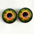thumbnail image 2 of Sensational Green and Orange Creature Sew-On Button Glass Eyes, 2 of 8