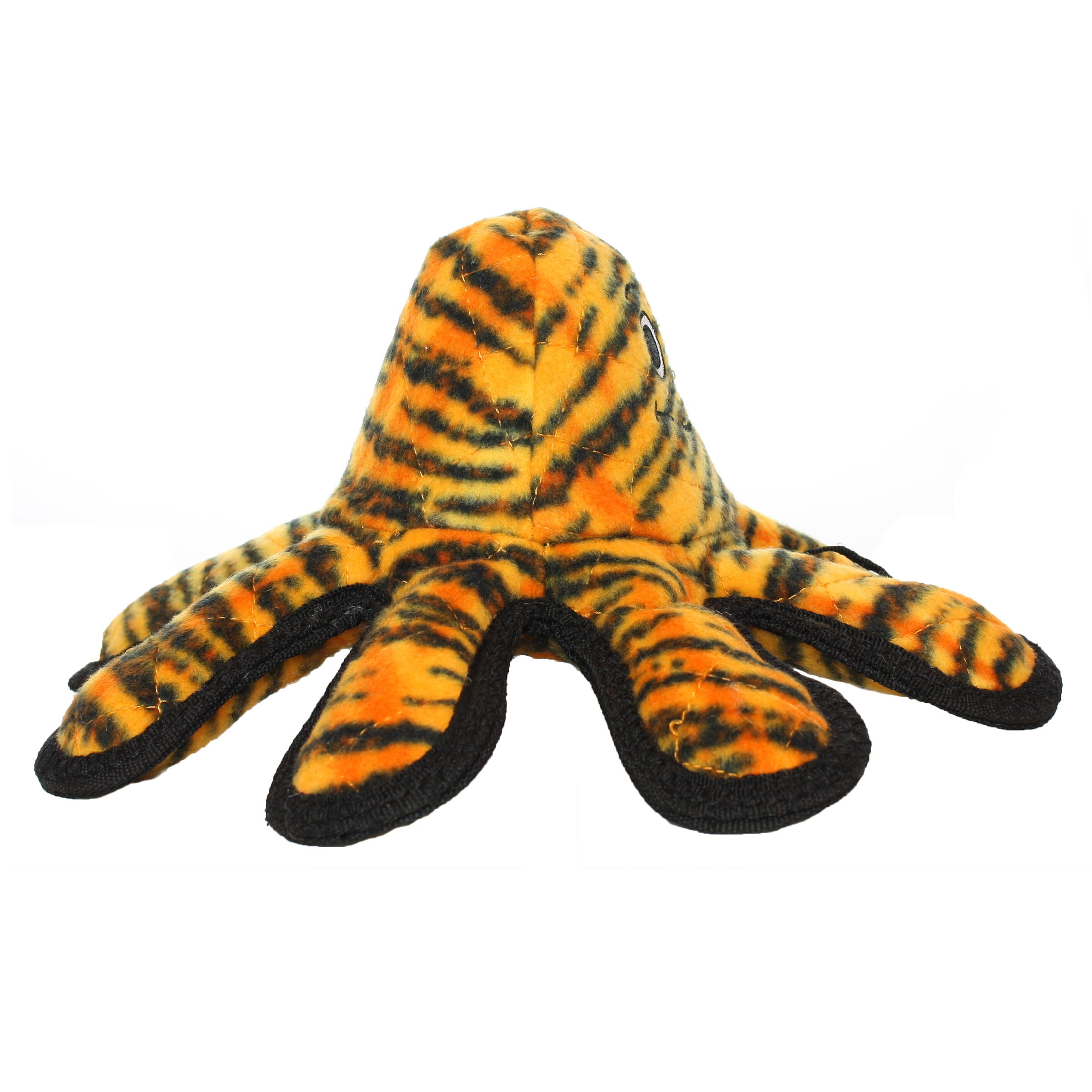 Tuffy Mega Small Octopus, Tiger, Durable Plush Dog Toy