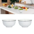 thumbnail image 5 of Suodoka 4-Piece 6-Inch Ceramic Soup Bowl Set, 600ml White Noodle and Rice Bowls for Kitchen, Dining, and Restaurant (6 x 2.9 in / 15.3 x 7.3 cm), 5 of 9