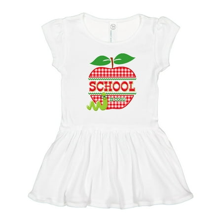 

Inktastic Apple School is Cool Gift Toddler Girl Dress