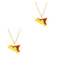 thumbnail image 2 of Guardoinrt Collier Pendentif en Acier Inoxydable Déclaration de Mode Collier en Acier Inoxydable Toute Occasion Idée-Cadeau Convient à Tous les Âges Or 2 Ensembles, 2 of 6