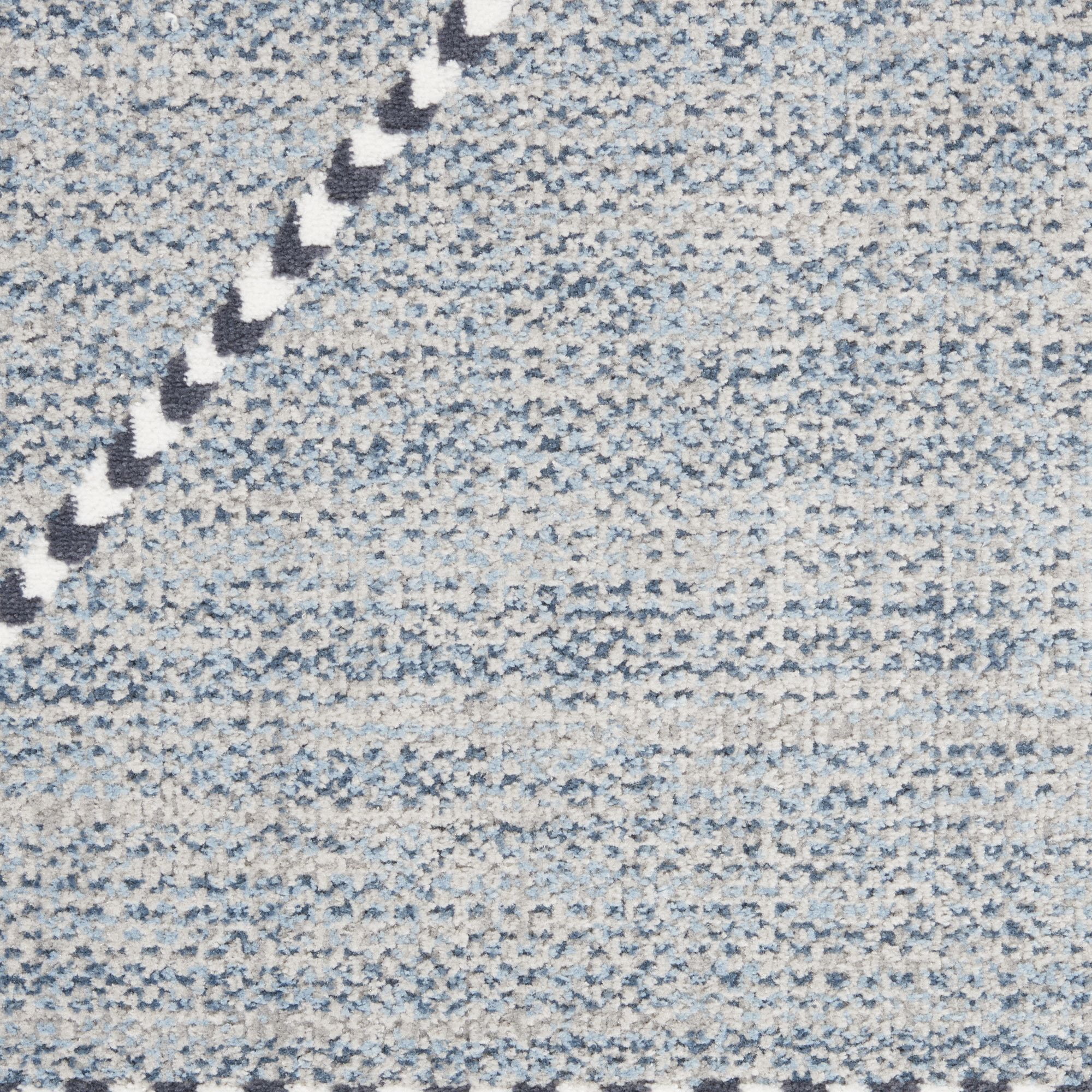 Nourison Asilah 2'2" x 8'2" Light Blue Diamond Indoor Rug