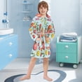thumbnail image 5 of FORMRS Niños Bathrobe Unisex Hooded Robe Soft Plush Pajamas Sleepwear, Size 7-9T, Yellow Tomatoes, 5 of 7