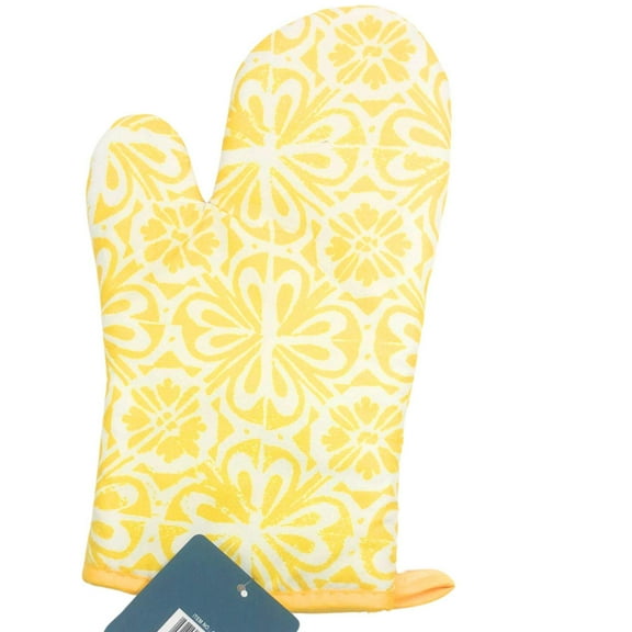 Quilted Cotton Solid Oven Mitt – Heat-Resistant Protection: 1CT