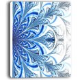 thumbnail image 2 of Fractal Flower in Soft Blue Digital Art - Floral Canvas Art Print, 2 of 3