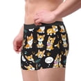 thumbnail image 2 of Kdxio Men's Boxer Briefs with Cute Dogs Corgi Print - Comfortable and Breathable Underwear for Everyday Wear, 2 of 5