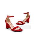 thumbnail image 2 of Sandalias de Tacón Bajo Chunky para Mujer DREAM PAIRS Rojo Talla 6.5, 2 of 6