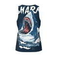 thumbnail image 5 of Fotbe Shark Pattern Men's Quick Dry Workout Tank Top Gym Muscle Tee Fitness Bodybuilding Sleeveless T Shirt Breathable Workout Shirt-Large, 5 of 9