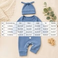 thumbnail image 3 of mgoYE Baby Boy Grandma Outfit Long Sleeve Waffle Letter Romper Jumpsuit and Hat Newborn Coming Home Outfits Infant Boys Fall Winter Clothes 9-12 Months, 3 of 9