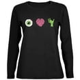 thumbnail image 1 of T-shirt à Manches Longues en Jersey Décontracté pour Femmes Halloween Oeil Cœur Zombies, 1 of 1