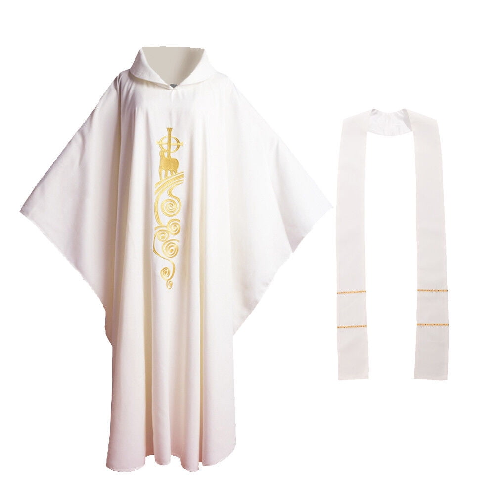 BLESSUME Clergy Roman Cassock Adults Priest Robe Liturgical Vestment ...