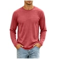 thumbnail image 3 of ZRGHAOYLQ Men's Long Sleeve Lounge Pajama Lightweight Quick Dry Lightweight Casual Tee Shirts Breathable Comfortable Crewneck Tops, 3 of 9