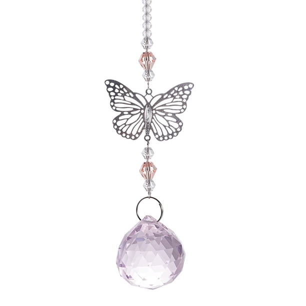 Araña Suncatcher bola de cristal prismas colgante mariposa ventana prismas para ventanas, plantas, boda