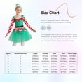 thumbnail image 6 of YiZYiF Girls Christmas Elf Dress Striped Long Sleeve Mesh Tutu Skirt Leotard Dance Party Outfit with Hat Green 10, 6 of 7