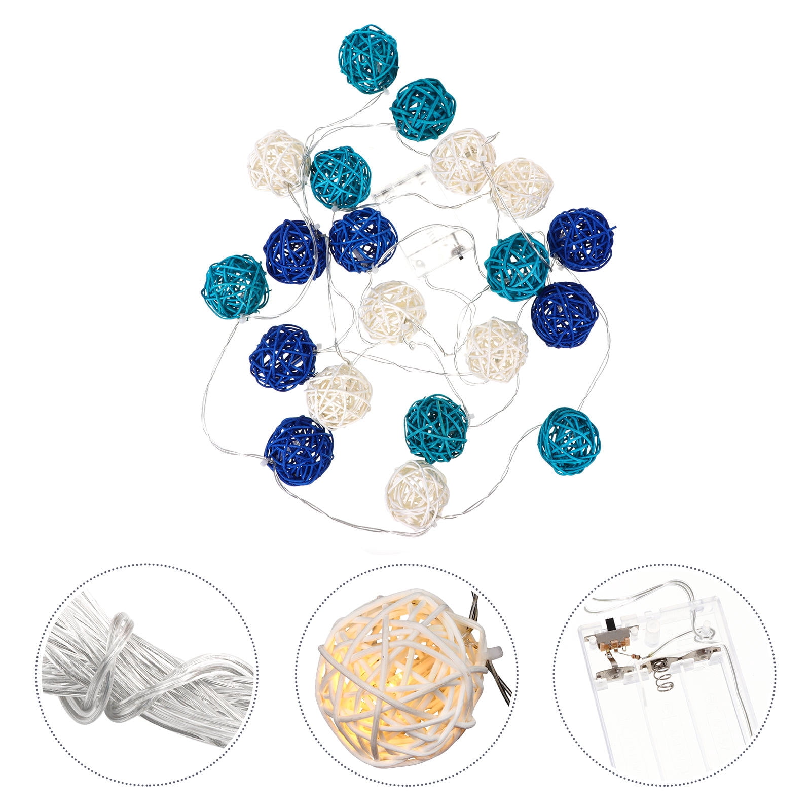 OULII LED Light Decor String Lights Blue 1Set for Home Lighting
