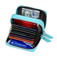 thumbnail image 6 of Wallets for Women Genuine Leather Double Zipper RFID Blocking Purse with Coin Pocket, 6 of 6