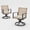 Brown, variant on LOJIAWOWE Patio Swivel Dining Chairs Set of 2, Outdoor PE Rattan Chairs with High Back & Soft Cushion, Black Metal Frame for Lawn, Garden, Backyard