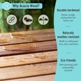 thumbnail image 6 of Martha Stewart Kids Outdoor Couch, Chair & Table Set: Acacia Wood Outdoor Furniture for Kids | Picnic Table, Chair & Sofa for Backyard, Garden, Patio, 6 of 7