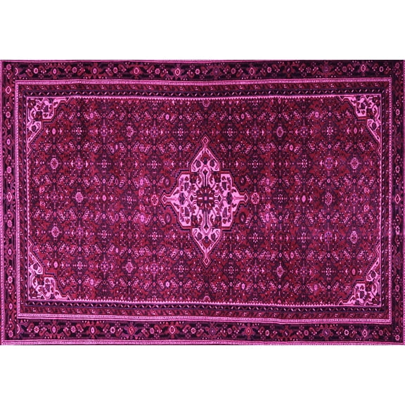 Ahgly Company Indoor Rectangle Persian Pink Traditional Area Rugs, 5' x 7'
