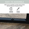 thumbnail image 4 of Essentiels Ménagers Table Basse Ronde Jamestown Grain de Bois Rustique et Métal Noir 31.5 x 31.5, Taupe, 4 of 5