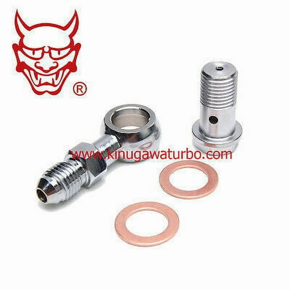 Turbo Oil Feed Banjo Kit M12x1.25 mm 4G63T EVO DSM TD05 1.5mm Restrictor