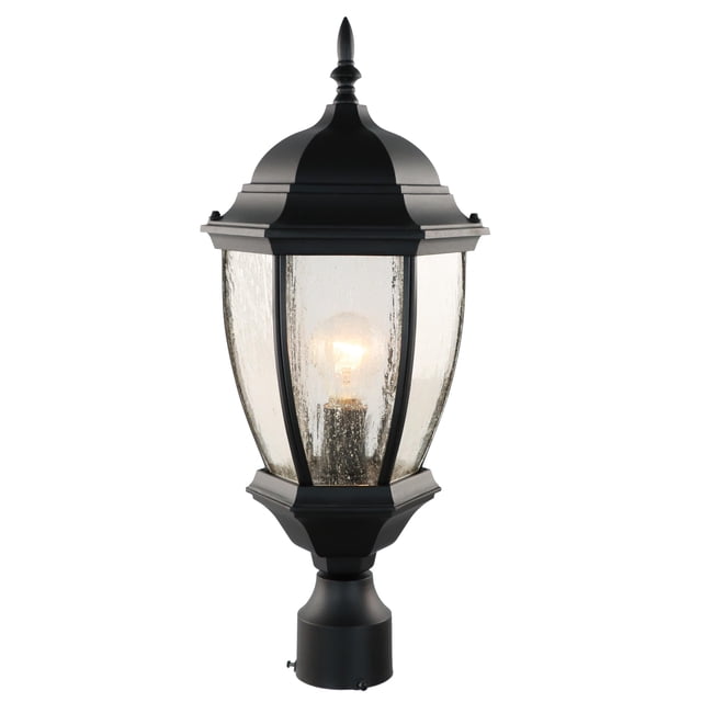 Lámpara exterior LPRZSG de 53 cm, aluminio, impermeable, color negro mate