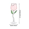 thumbnail image 3 of 2Pack Rose Glasses Goblet Rose Shaped Glass Juice Glass For Valentine'S Day Wedding Birthday Housewarming Celebrations Glass Bottle 11.0"X9.1", 3 of 7