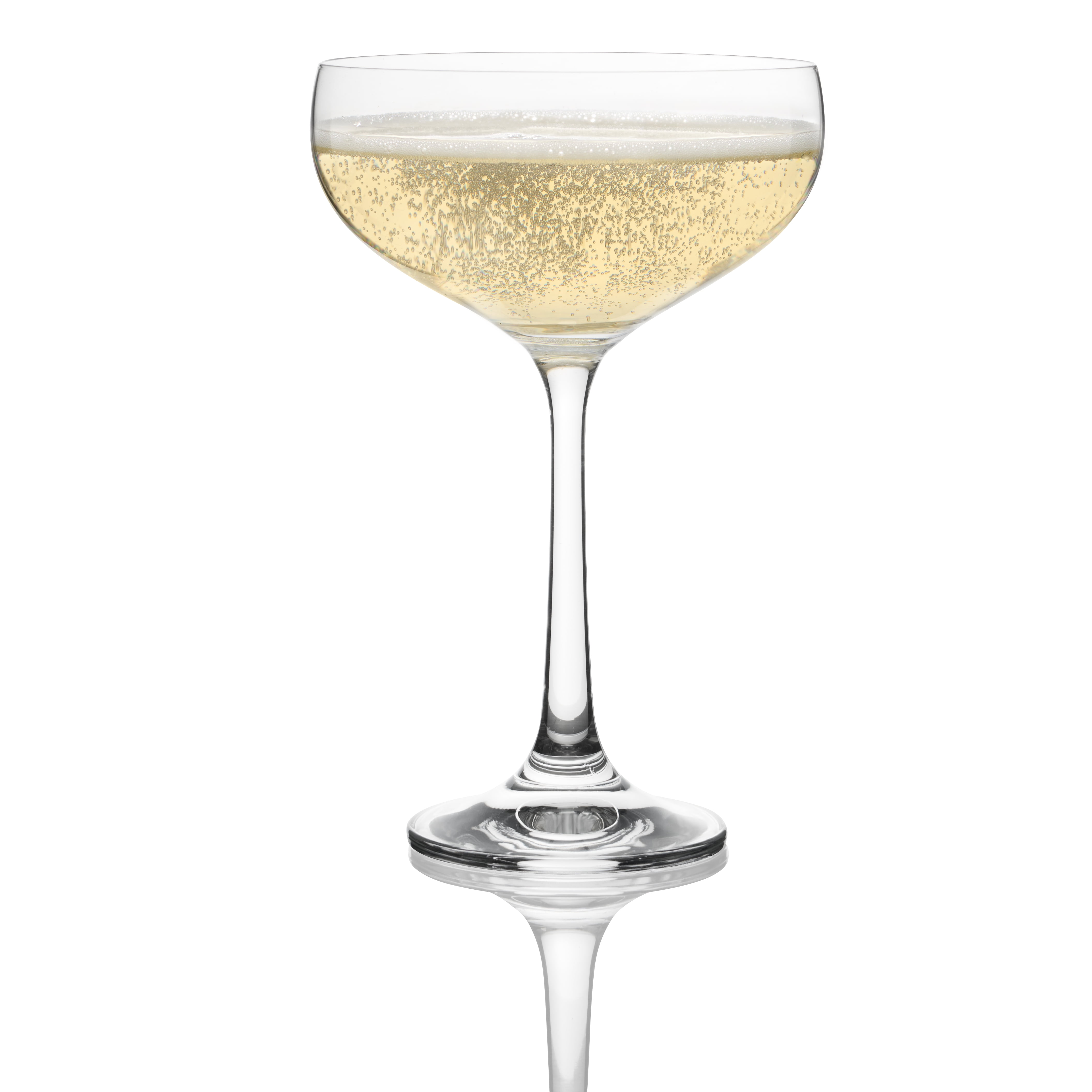 Trudeau Quartz Coupe Champagne Glasses, Set of 2 – 6 oz / 180 ml, Lead-Free Crystalline, Glassware, Quartz Coupe glass