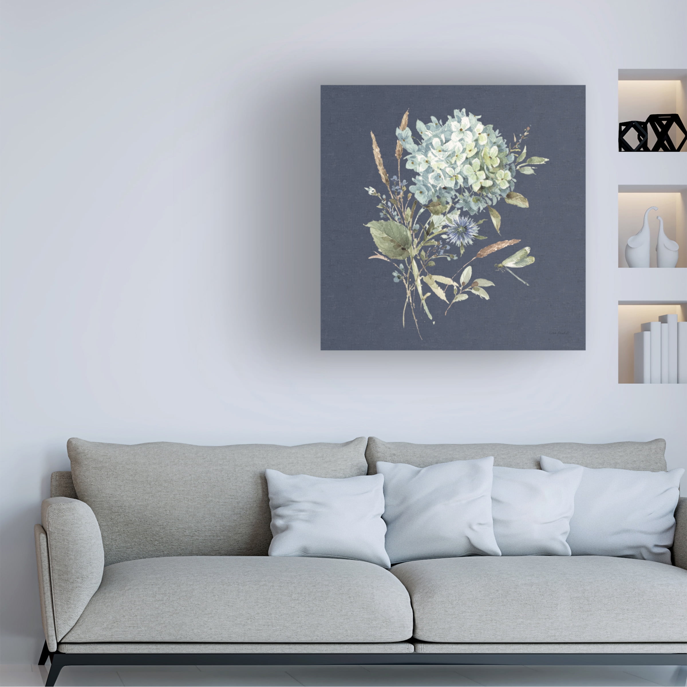 Lisa Audit 'Bohemian Blue 03 on blue' Canvas Art
