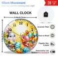 thumbnail image 3 of Decorative Clocks： Spring Time Easter Bunny Sunrise Decorative  Glass Wall Clock ，Round Rabbit  Wall Clock for Homes, Bars, Offices, Man Caves, Garages, And Living Rooms. Also Makes A Great Gift. Sty, 3 of 8