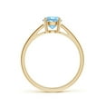 thumbnail image 2 of ANGARA Natural Classic Prong-Set Round Aquamarine Solitaire Engagement Ring in 14K Yellow Gold for Women (Size-6mm) | March Birthstone, Anniversary, Jewelry Gift for Women | Natural Aquamarine Ring, 2 of 11