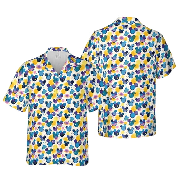 Oil Painting Mickey, Unisex Adult Kid Disney Hawaiian Shirt, Disney Cruise Vacation Hawaiian Shirt, Disney Outfit, Family Matching Shirt