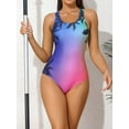 thumbnail image 3 of Sociala Tropical Print One Piece Swimsuit for Womens Modest Slimming Bathing Suit, 3 of 6