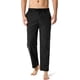 thumbnail image 2 of Pantalones casuales de lino para hombre, de verano, color sólido, sueltos, elásticos, con cordón, para playa, yoga, pantalones de golf negro (042-black) M negro (042-black) M Xishao ropa, 2 of 2