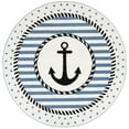 thumbnail image 2 of SAFAVIEH Carousel Kids Kennet Anchor Area Rug, Ivory/Navy, 6'7" x 6'7" Round, 2 of 10