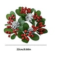 thumbnail image 2 of Wadada Christmas Candle Rings Artificial Red Berries and Pinecones Candle Rings Wreaths Decor Candle Rings for Pillars Rustic Wedding Centerpiece Christmas Table Decoration for Front Door, 2 of 7