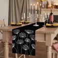 thumbnail image 2 of Table Runners 90 Inches Long Dress Scarves, Spring Dandelion Farmhouse Coffee/Dining/Kitchen Table Runner for Living Room, Modern Country Flower Black White 13x90 Inch, 2 of 9