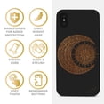 thumbnail image 4 of Case Yard Wooden Case for iPhone-X Soft TPU Silicone cover Slim Fit Shockproof Wood Protective Phone Cover for Girls Boys Men and Women Supports Wireless Charging Moon with Sun Design, 4 of 7