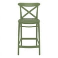 thumbnail image 3 of Pemberly Row Contemporary Indoor Outdoor Counter Stool Olive Green, 3 of 5