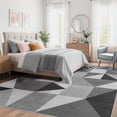 thumbnail image 3 of MICGEEK 5x7 Washable Area Rugs for Living Room, Modern Geometric Printed Rug, Vacuum-Friendly, Non Slip Indoor Rug for Bedroom Dining Room Home Decor Carpet, Gray, 3 of 12